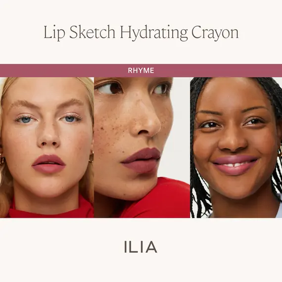ILIA_LIP SKETCH_PDP_SKIN TONE COMPARISON GRID_RHYME