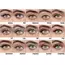 Hiro Pressed Eye Shadows on eyes all colours